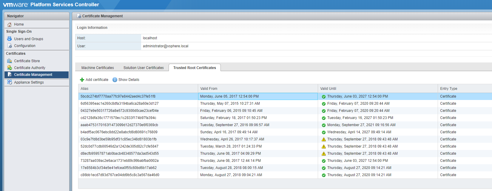 vSphere Web Client Error After Replacing Certificates Doug Taliaferro