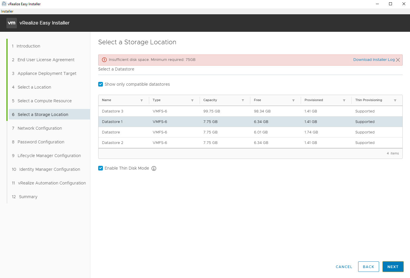 vRealize Easy Installer