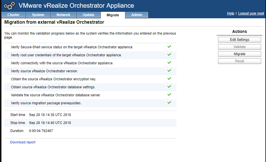 vRO 7.5 Migration Check